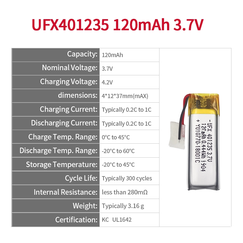 Ufine lithium-ion battery detail image 2